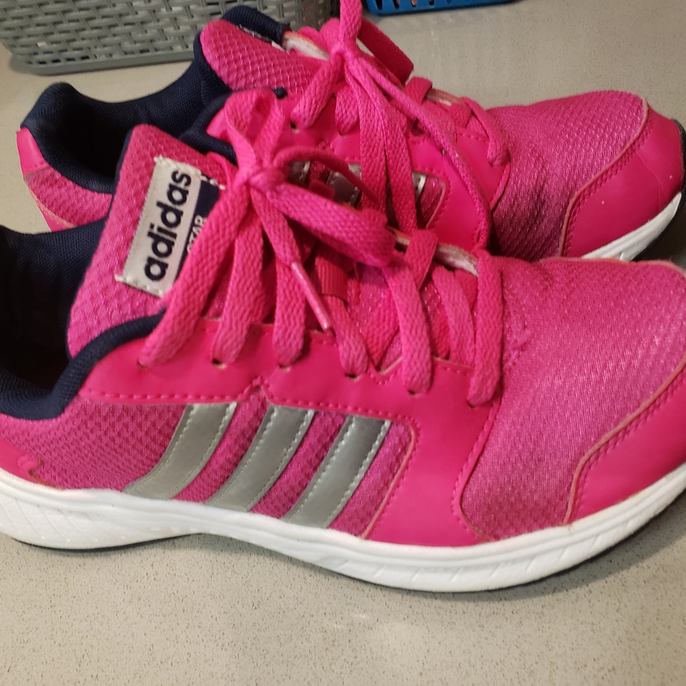 adidas Pink and Silver Athletic Shoes